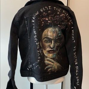 Frida Kahlo painted jacket